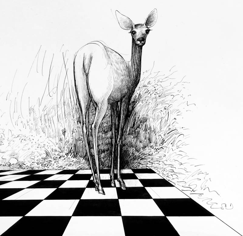 Illustration for article titled Ralph Steadman's artwork for Alice in Wonderland takes you to Gonzoland